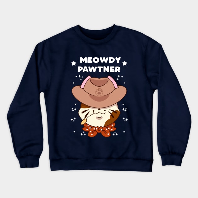 Meowdy Pawtner Crewneck Sweatshirt by Pupcakes and Cupcats